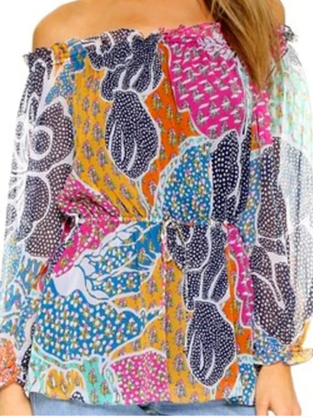 Diane Von Frustenberg -Colorful Boho Top
